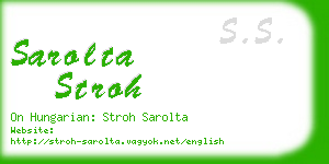 sarolta stroh business card